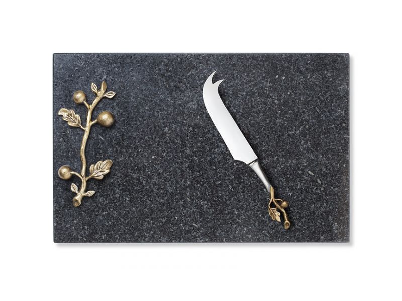 Cherry Branch Cheese Tray w/Knife